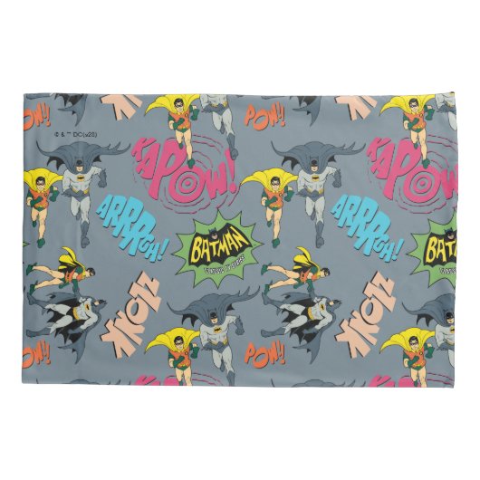 Batman und Robin Action Pattern Kissenbezug (Rückseite)