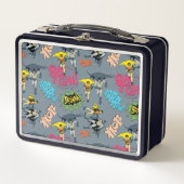 Batman und Robin Action Pattern Metall Brotdose (Vorderseite)