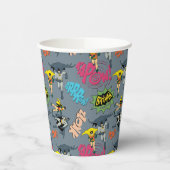 Batman und Robin Action Pattern Pappbecher (Links)