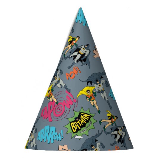 Batman und Robin Action Pattern Partyhütchen (Links)