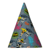 Batman und Robin Action Pattern Partyhütchen (Rechts)