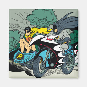 Batman und Robin auf Batcycle Magnet