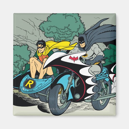 Batman und Robin auf Batcycle Magnet (Vorne)