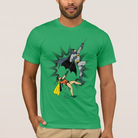 Batman und Robin Climb T-Shirt (Vorderseite)