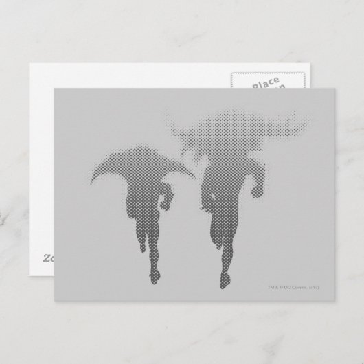 Batman und Robin Halftone Gradient Postkarte (Vorne/Hinten)