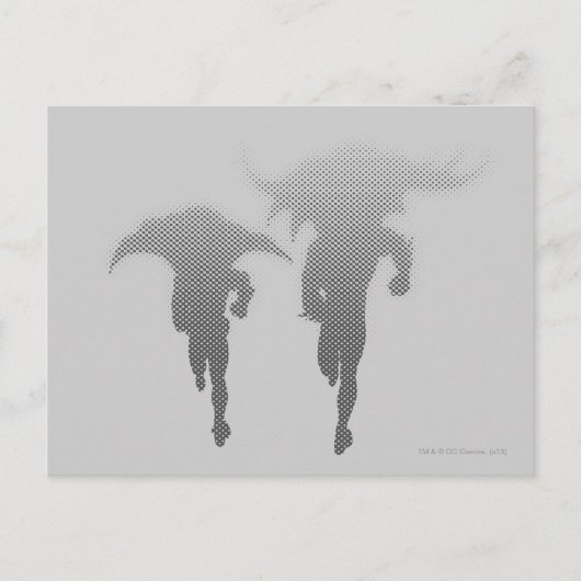 Batman und Robin Halftone Gradient Postkarte (Vorderseite)