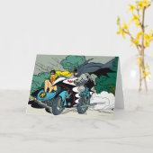 Batman und Robin im Batcycle Karte (Gelbe Blume)