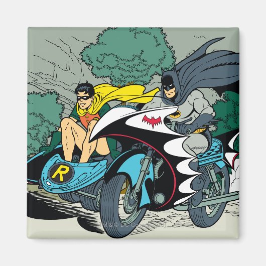 Batman und Robin im Batcycle Magnet (Vorne)