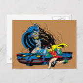 Batman und Robin in Batcave Postkarte (Vorne/Hinten)