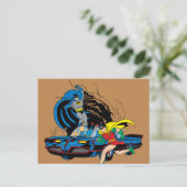 Batman und Robin in Batcave Postkarte (Stehend Vorderseite)