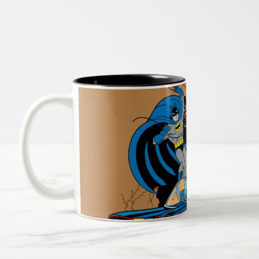 Batman und Robin in Batcave Zweifarbige Tasse (Links)