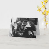 Batman und Robin in Batcycle Karte (Gelbe Blume)