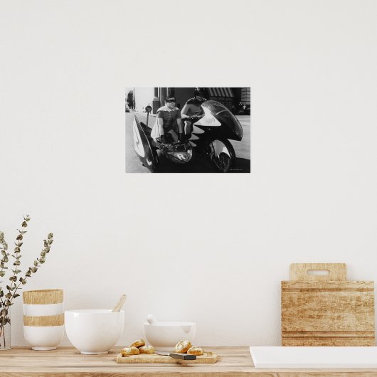 Batman und Robin in Batcycle Poster (Küche)