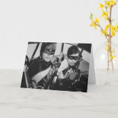 Batman und Robin in Batmobile Karte (Gelbe Blume)