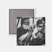Batman und Robin in Batmobile Magnet (Vorderseite/Rückseite)