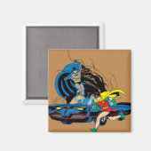 Batman und Robin in der Bat-Höhle Magnet (Vorderseite/Rückseite)