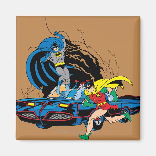 Batman und Robin in der Bat-Höhle Magnet (Vorne)