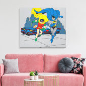 Batman und Robin laufen Leinwanddruck (Insitu (Wohnzimmer))
