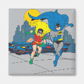 Batman und Robin laufen Magnet (Vorne)