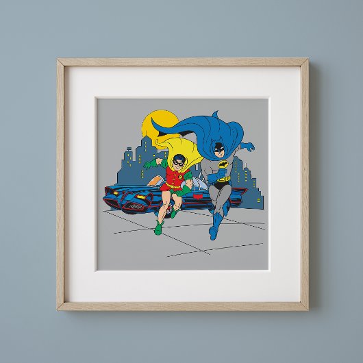 Batman und Robin laufen Poster