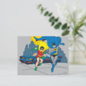 Batman und Robin laufen Postkarte (Stehend Vorderseite)