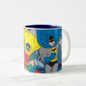 Batman und Robin laufen Zweifarbige Tasse (VorderseiteRechts)