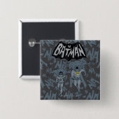 Batman und Robin mit Logo-bedrückte Grafik Button (Vorne & Hinten)