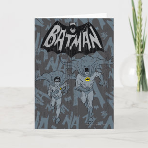 Batman und Robin mit Logo-bedrückte Grafik Karte