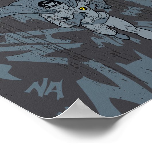 Batman und Robin mit Logo-bedrückte Grafik Poster (Ecke)