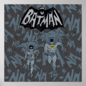 Batman und Robin mit Logo-bedrückte Grafik Poster (Vorne)