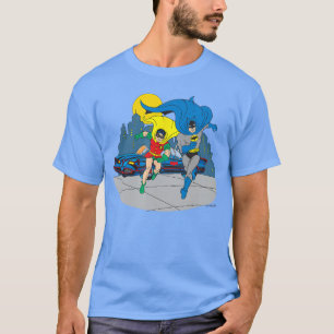 Batman und Robin Mitternacht Gotham Retro Vintage  T-Shirt