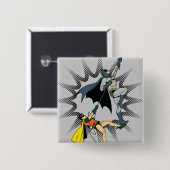 Batman und Robin steigen auf Button (Vorne & Hinten)