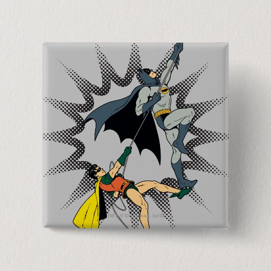 Batman und Robin steigen auf Button (Vorderseite)