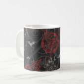 Batman Urban Legends - Bat Briefmarke Pattern Schw Kaffeetasse (Vorderseite Links)