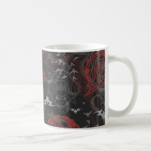 Batman Urban Legends - Bat Briefmarke Pattern Schw Kaffeetasse