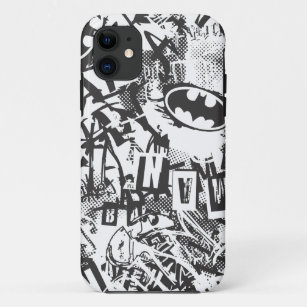 Batman Urban Legends - Grunge Logo Muster 2 BW Case-Mate iPhone Hülle