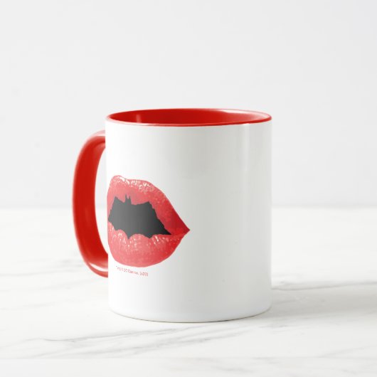 Batman Valentine | Becken - Lippen Tasse (Vorderseite Links)
