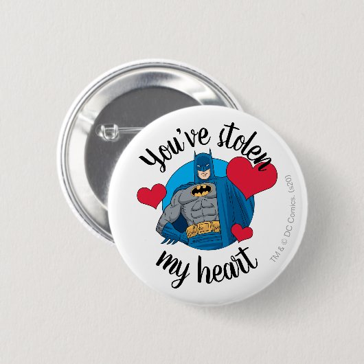 Batman Valentine | Du hast mir das Herz gestohlen Button (Vorne & Hinten)