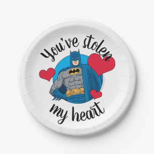 Batman Valentine Du hast mir das Herz gestohlen Pappteller