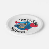 Batman Valentine | Du hast mir das Herz gestohlen Pappteller (Schrägansicht)