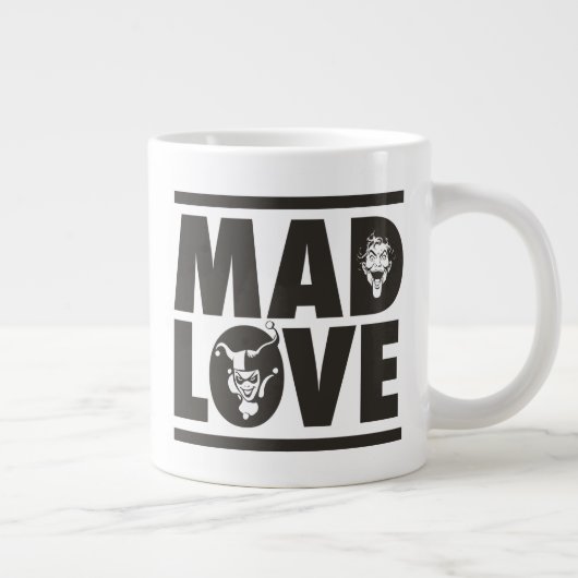 Batman Valentine | Joker & Harley - Mad Liebe Jumbo-Tasse (Rechts)