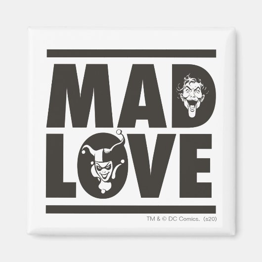 Batman Valentine | Joker & Harley - Mad Liebe Magnet (Vorne)