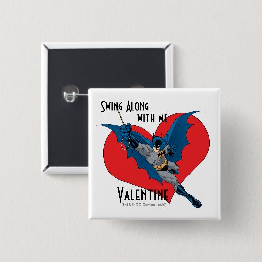 Batman Valentine | Mit mir Button (Vorne & Hinten)