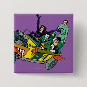 Batman Villains in Jokermobile Button