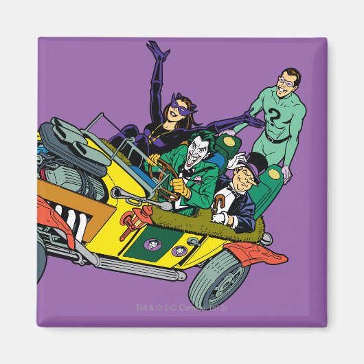 Batman Villains in Jokermobile Magnet (Vorne)