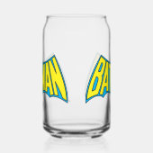 Batman | Vintage Gelb Blau Logo Dosenglas (Links)