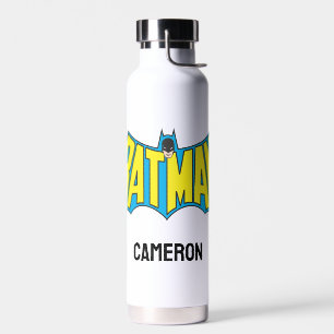 Batman Vintage Gelb Blau Logo Fügen Sie Ihren Trinkflasche