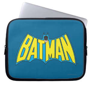 Batman   Vintage Gelb Blau Logo Laptopschutzhülle