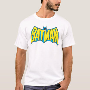 Batman   Vintage Yellow Blue Logo T-Shirt