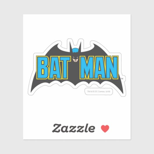 Batman | Vintages Blue Black Logo Aufkleber (Blatt)